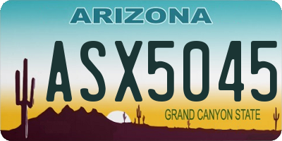 AZ license plate ASX5045