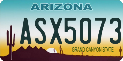 AZ license plate ASX5073