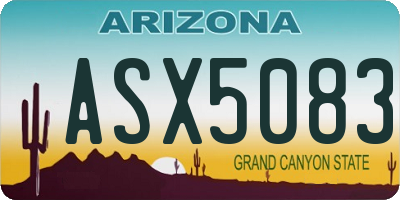 AZ license plate ASX5083