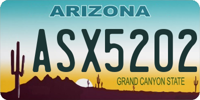 AZ license plate ASX5202