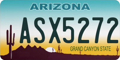AZ license plate ASX5272