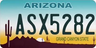 AZ license plate ASX5282