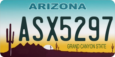 AZ license plate ASX5297
