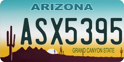 AZ license plate ASX5395