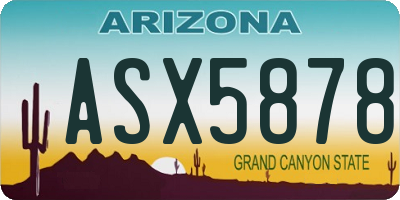 AZ license plate ASX5878
