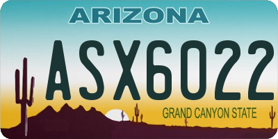 AZ license plate ASX6022