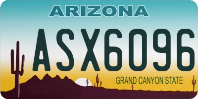 AZ license plate ASX6096