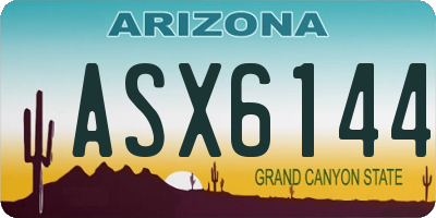 AZ license plate ASX6144