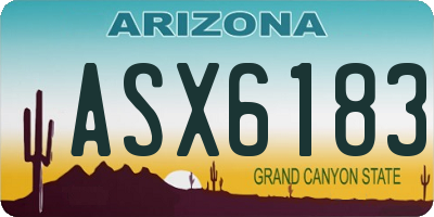 AZ license plate ASX6183