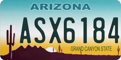 AZ license plate ASX6184
