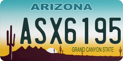 AZ license plate ASX6195