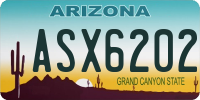 AZ license plate ASX6202
