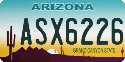 AZ license plate ASX6226