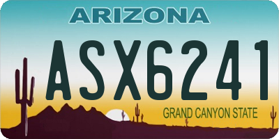 AZ license plate ASX6241
