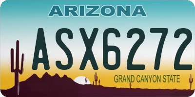 AZ license plate ASX6272