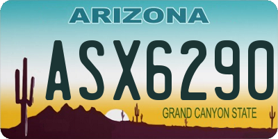 AZ license plate ASX6290