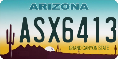 AZ license plate ASX6413