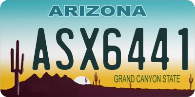 AZ license plate ASX6441