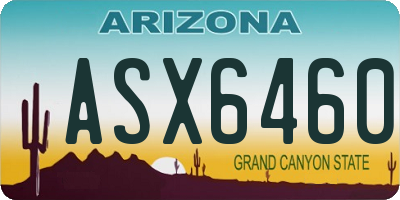 AZ license plate ASX6460