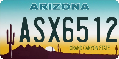 AZ license plate ASX6512