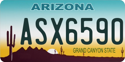 AZ license plate ASX6590