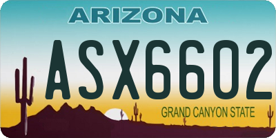 AZ license plate ASX6602