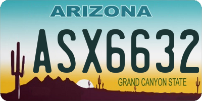AZ license plate ASX6632