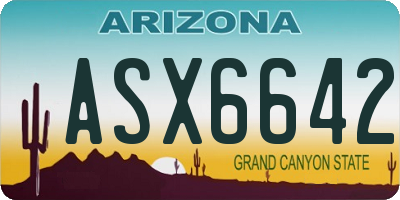 AZ license plate ASX6642