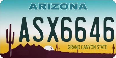 AZ license plate ASX6646