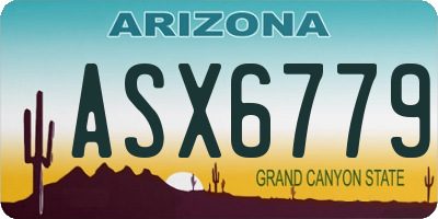AZ license plate ASX6779