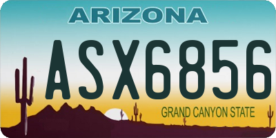 AZ license plate ASX6856