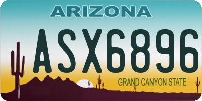 AZ license plate ASX6896