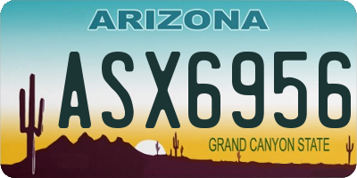 AZ license plate ASX6956