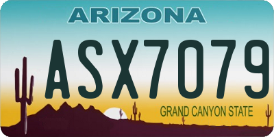 AZ license plate ASX7079