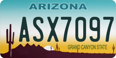 AZ license plate ASX7097