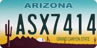 AZ license plate ASX7414