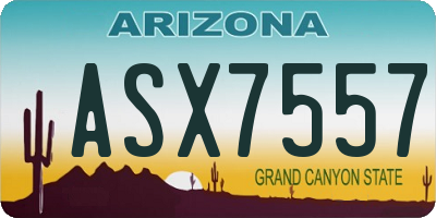 AZ license plate ASX7557