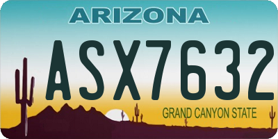 AZ license plate ASX7632