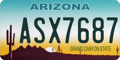 AZ license plate ASX7687