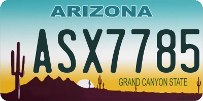 AZ license plate ASX7785
