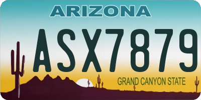 AZ license plate ASX7879