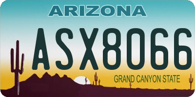 AZ license plate ASX8066
