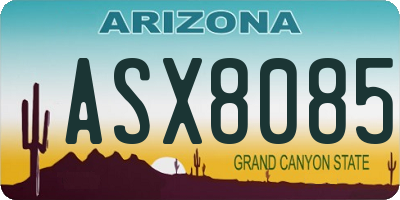 AZ license plate ASX8085