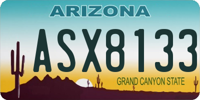 AZ license plate ASX8133