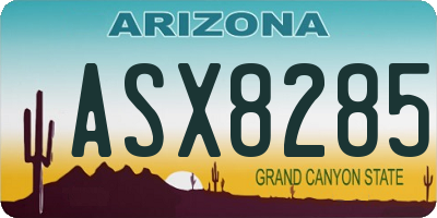 AZ license plate ASX8285