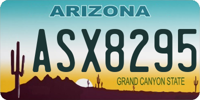 AZ license plate ASX8295
