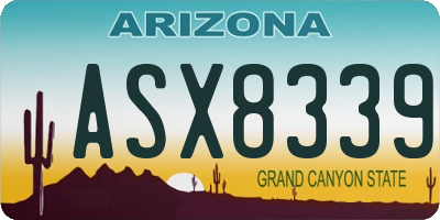 AZ license plate ASX8339