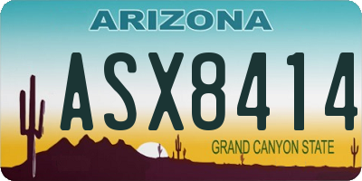 AZ license plate ASX8414