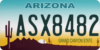 AZ license plate ASX8482