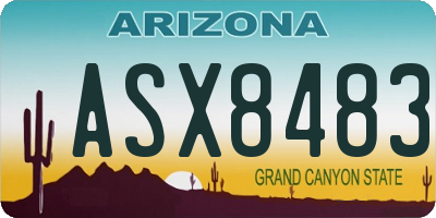 AZ license plate ASX8483